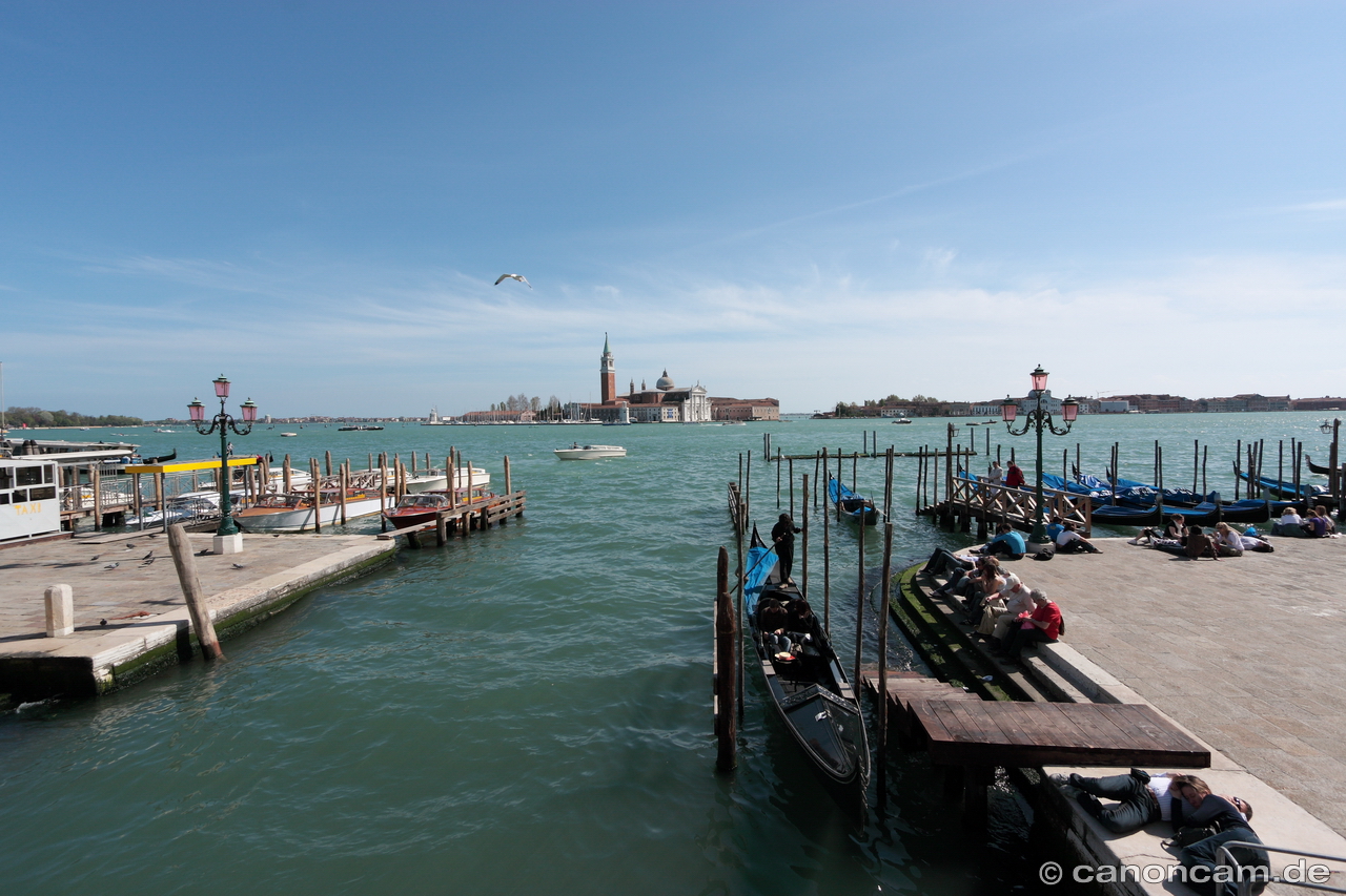 Venedig - Blick von Ponte della Paglia im Sonnenschein