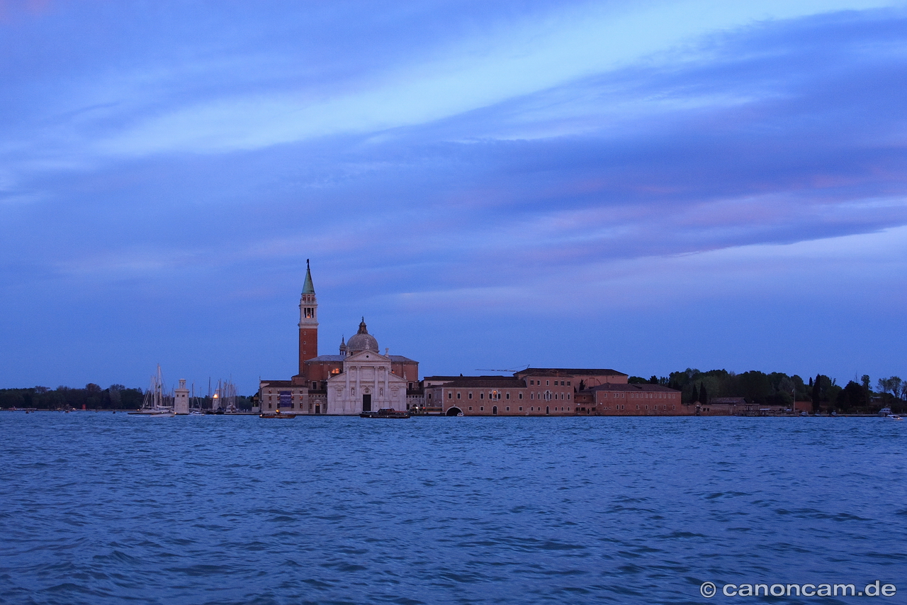 Venedig - Blick auf San Giorgio Maggiore am Abend